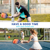 Thumbnail for Pickleball Paddles Set of 2 or 4, USAPA Approved Pickleball Paddles Set with 4 Pickleball Balls and Pickleball Carry Bag, Fiberglass Pickle Ball Rackets 2 Pack Gifts for Beginners&Pros(Sunset 2)