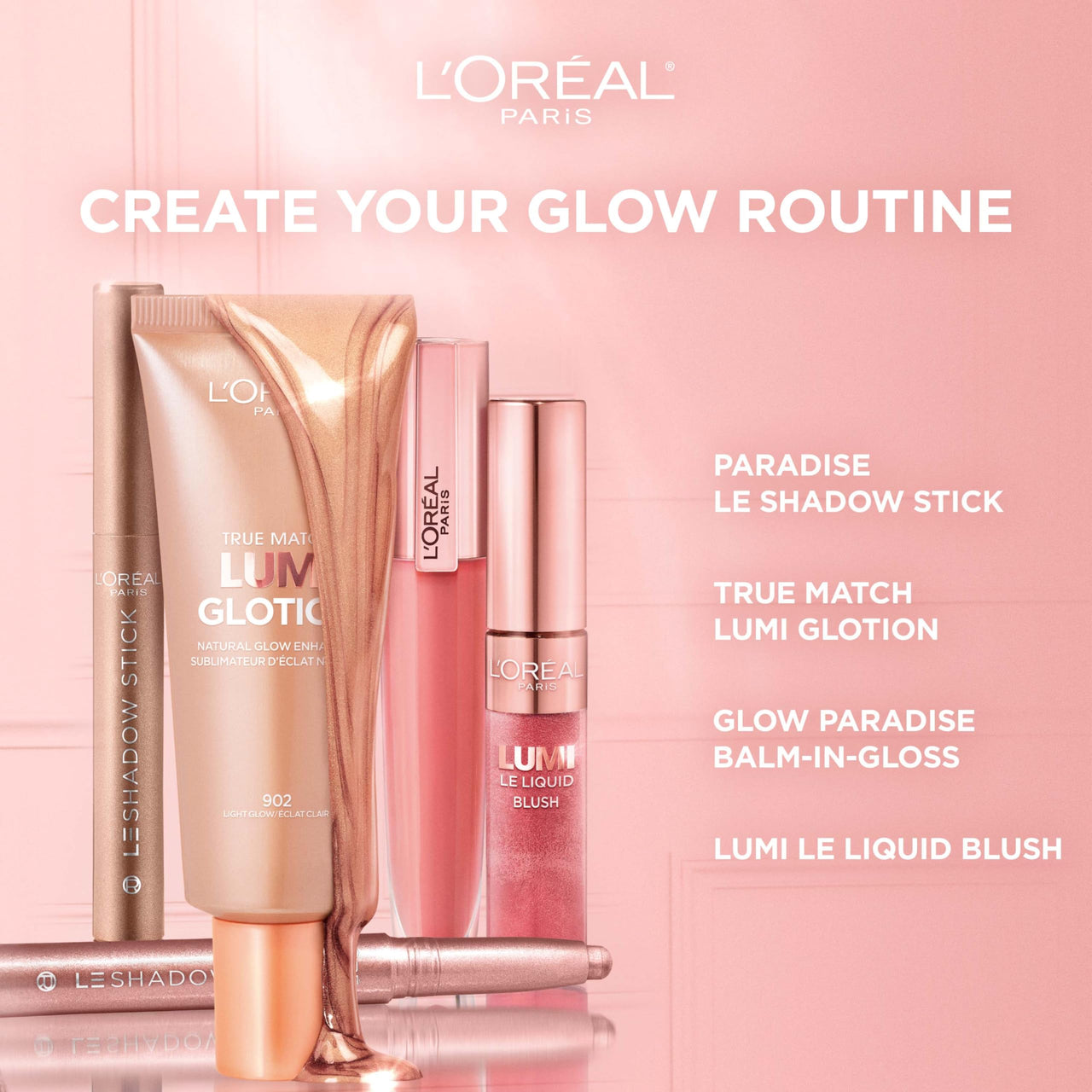 L'Oreal Paris Makeup Le Shadow Stick Eyeshadow, Blendable, Smudge-Resistant, Cream Eyeshadow, Alluring Rose, 0.05 Oz