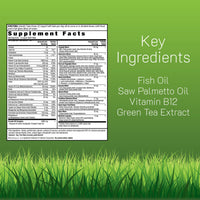 Thumbnail for Irwin Naturals Men's Living Green Liquid-Gel Multi - 70 Essential Nutrients, Full-Spectrum Vitamin Supplements for Men, Wholefood Blend - Promotes Brain & Adrenal Support - 120 Liquid Soft-Gels