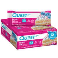 Thumbnail for Quest Nutrition Birthday Cake Protein Bars, 20g Protein, 1g Sugar, 4g Net Carbs, Gluten Free, Keto Friendly, 12 Count