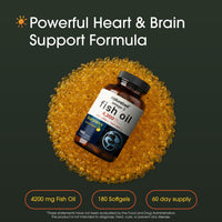 Thumbnail for NatureBell Omega-3 Fish Oil - 180 Softgels - Support for Joint, Brain & Heart Health* - with EPA & DHA - No Burps or Fishy Aftertaste - Non-GMO & Mercury-Free Formula - Lemon Flavor