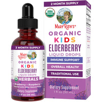 Thumbnail for MaryRuth Organics USDA Organic Elderberry Liquid Drops for Kids | Vegan Elderberry Extract Organic Glycerin | Immune Support Supplement | Overall Health | Formulated for Ages 4-13 | 1oz