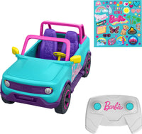 Thumbnail for Hot Wheels Barbie RC SUV & Stickers, Can Hold & Store 2 Barbie Dolls & Accessories, Kid-Applied Stickers for Customization