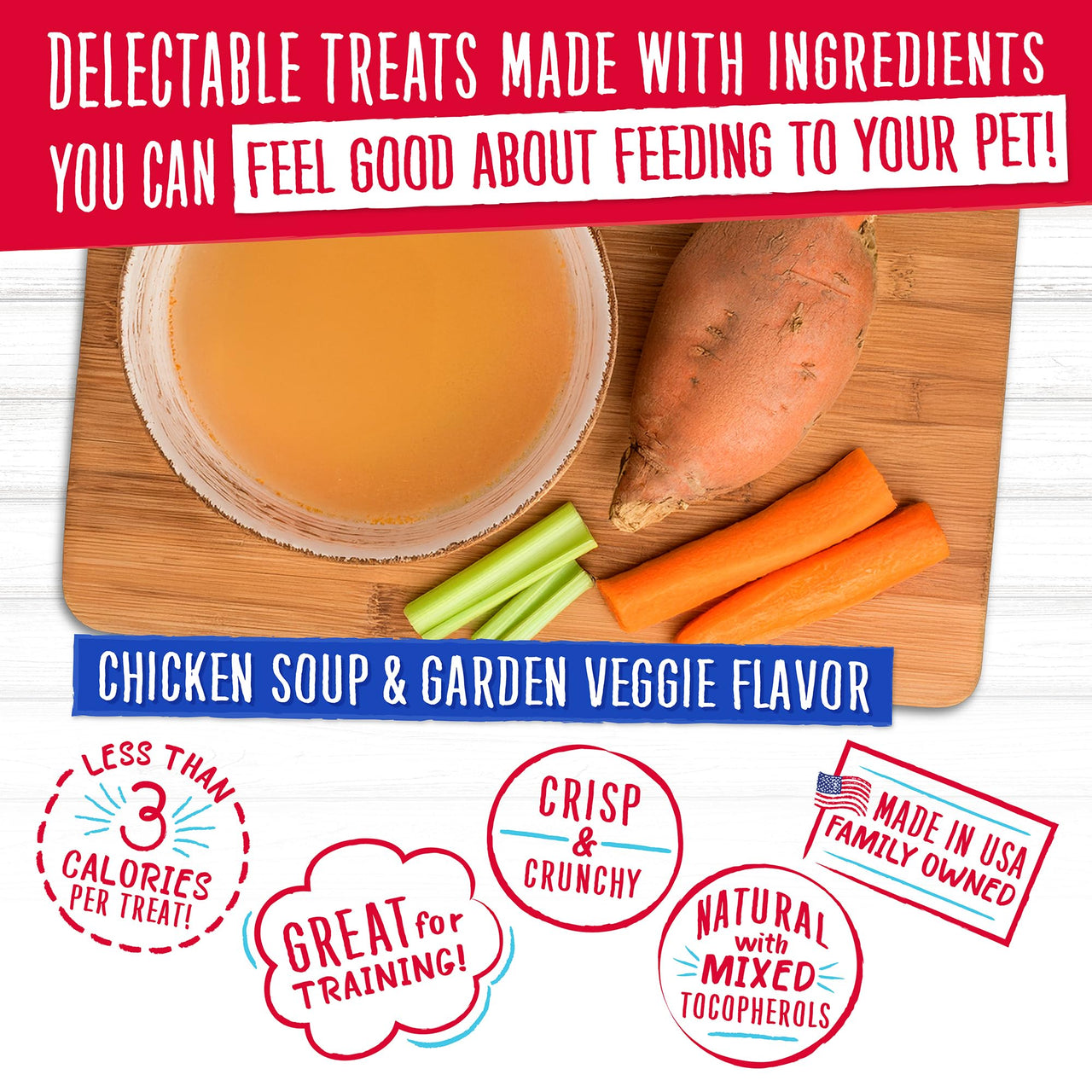 Charlee Bear Chicken Soup & Garden Veggie Dog Treats 16 oz. bag