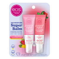 Thumbnail for eos 24H Moisture Super Balm - Pink Lemonade & Wild Cherry Slushie, Day or Night Lip Treatment, Made for Sensitive Skin, Lip Balms & Moisturizers, 0.35 fl oz, 2-Pack