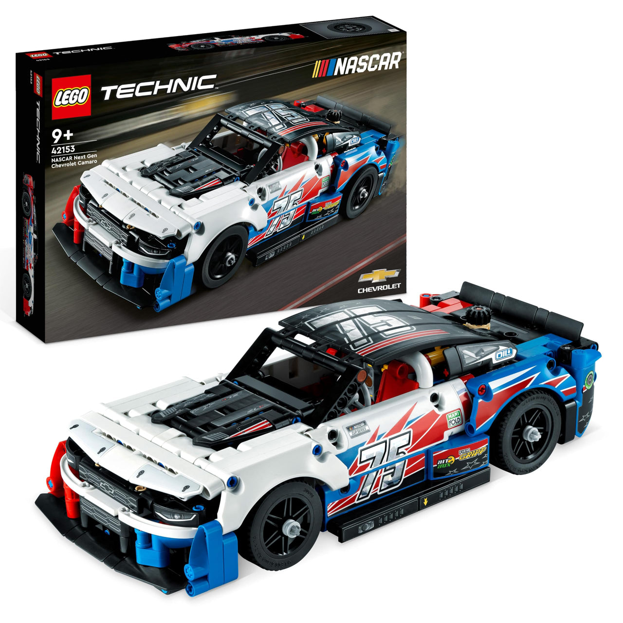 Lego 42153 Technic NASCAR Next Gen Chevrolet Camaro ZL1 Model Car Kit, Racing Vehicle Toy, Collectible Motorsport Kit