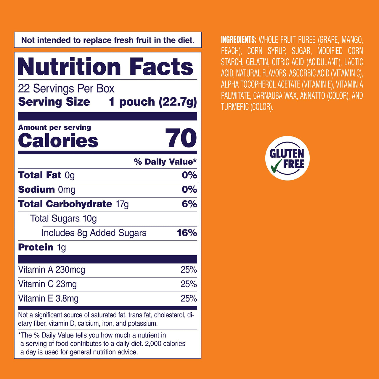Welch's Fruit Snacks, Mango Peach Snack Box, Gluten Free, 5oz Snack Packs (Pack of 12)
