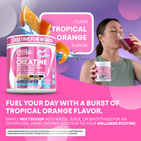 Thumbnail for Creatine for Women | Creatine Monohydrate + BCAA Powder Myo-Inositol Collagen Biotin Hyaluronic Acid Folate L Glutamine Vitamin D3 Iron Zinc D-Chiro-Maca Digestion Shelf Builder by Clean Nutra