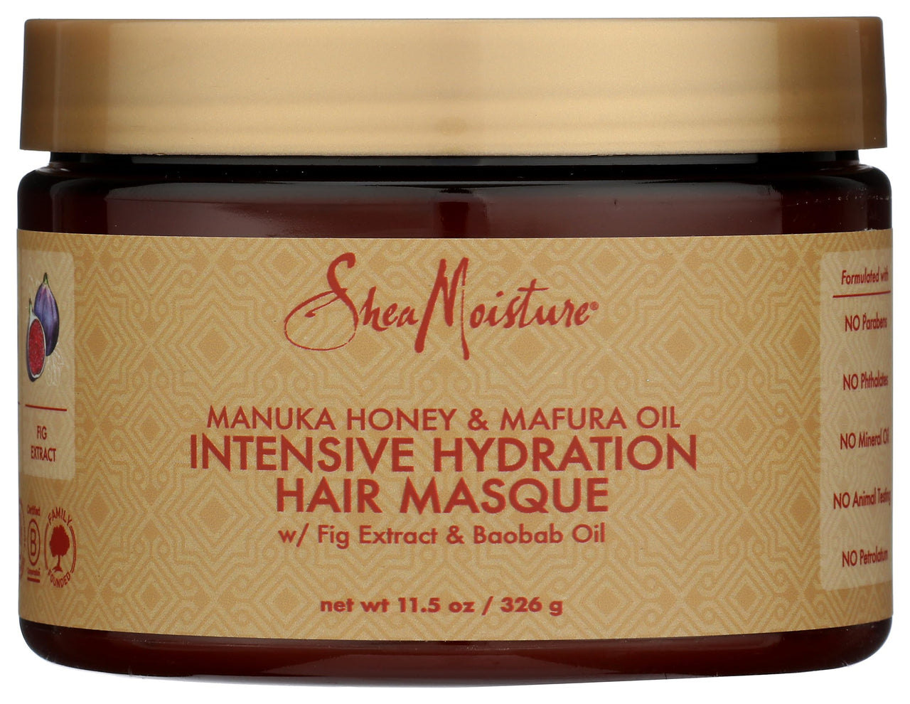 Sheamoisture Manuka Honey &Mafura Oil Intensive Hydration Treatment Masque, 12 Oz