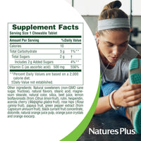 Thumbnail for NaturesPlus Orange Juice Chewable Vitamin C - 500 mg, 90 Tablets - High Potency Immune & Vascular Health Support Supplement, Antioxidant - Gentle On Stomach - Vegetarian, Gluten-Free - 90 Servings