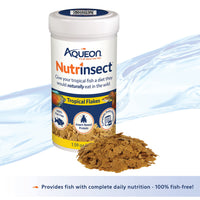 Thumbnail for Aqueon Nutrinsect Fish-Free Fish Food, Tropical Flakes, 1.59 oz