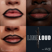 Thumbnail for NYX PROFESSIONAL MAKEUP Line Loud Lip Liner, Longwear and Pigmented Lip Pencil with Jojoba Oil & Vitamin E - Evil Genius (Black)