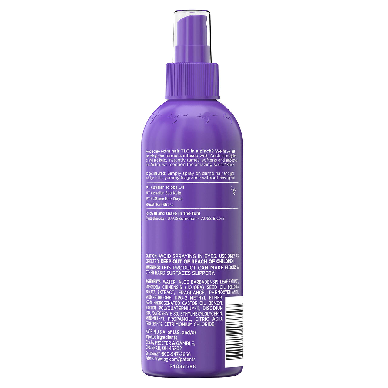 Aussie Conditioner Hair Insurance Leave-in Spray, Citrus, 8 Fl Oz