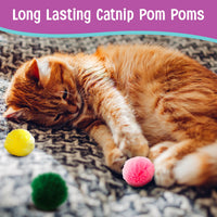Thumbnail for SPOT Wool Pom Poms Cat Toy - Interactive Wool Balls Cat Toy with Catnip for Cats and Kittens to Bite, Swat and Chase - 1.5 inch, 4 pcs