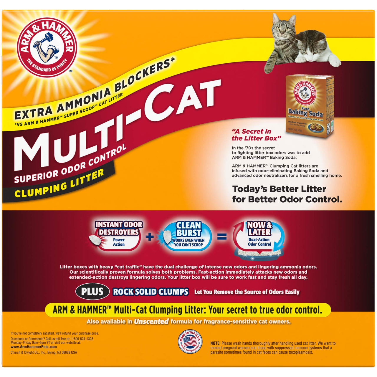 Arm & Hammer MultiCat Clumping Litter, Scented 20lb Box