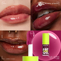 Thumbnail for NYX PROFESSIONAL MAKEUP Fat Oil Lip Drip, Moisturizing Lip Oil Gloss, Vegan Tinted Formula, Up to 12 HR Hydration - That's Chic (Deep Berry)