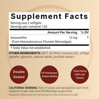 Thumbnail for NatureBell Maximum Strength Astaxanthin 12mg, 240 Softgels - 4 Month Supply - Natural Antioxidant from Haematococcus Pluvialis Microalgae | Non-GMO, Gluten Free