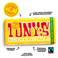 Thumbnail for Tony's Chocolonely 32% Milk Chocolate Bar with Honey Almond Nougat, 6.35 Ounce, 15 Pack