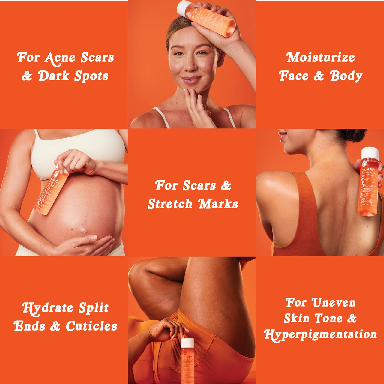 Bio-Oil Skincare Body Oil Bundle, Serum for Scars & Stretch Marks, Face and Body Moisturizer with Vitamin E & A for Sensitive Dry Skin, 4.2 oz and 2 oz Bottles