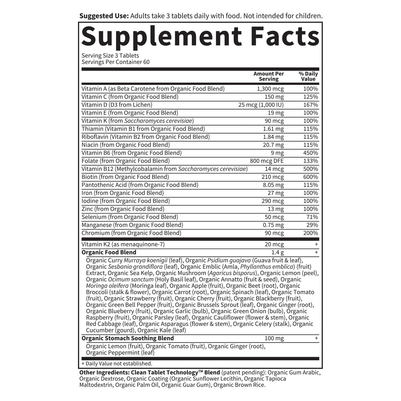 Garden of Life Organics Prenatal Multivitamin with Folate, B6, B12, D3 & Iron â€“ Prenatal Vitamins for Women with Energy Metabolism Support for Healthy Fetal Development, Non-GMO, Vegan, 60 Servings