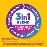 Thumbnail for Nature Made Wellblends Sleep Longer, Melatonin 10mg, L theanine 100 mg, and GABA 100mg, Sleep Supplement, 35 Tri-Layer Tablets