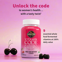 Thumbnail for Garden of Life Vitamin Code Women’s Multivitamin Gummy with Iron: Folate, Biotin, D3 & B12 for Hair, Skin & Nails + Probiotics for Immune Health & Digestion, Non-GMO, Gluten-Free, 90 Cherry Gummies