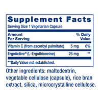 Thumbnail for Life Extension Mega L-Ergothioneine, Healthy Aging Amino Acid, antioxidant, Powerful 25 mg dose, L-ergothioneine, Gluten-Free, Non-GMO, Vegetarian, 30 Capsules