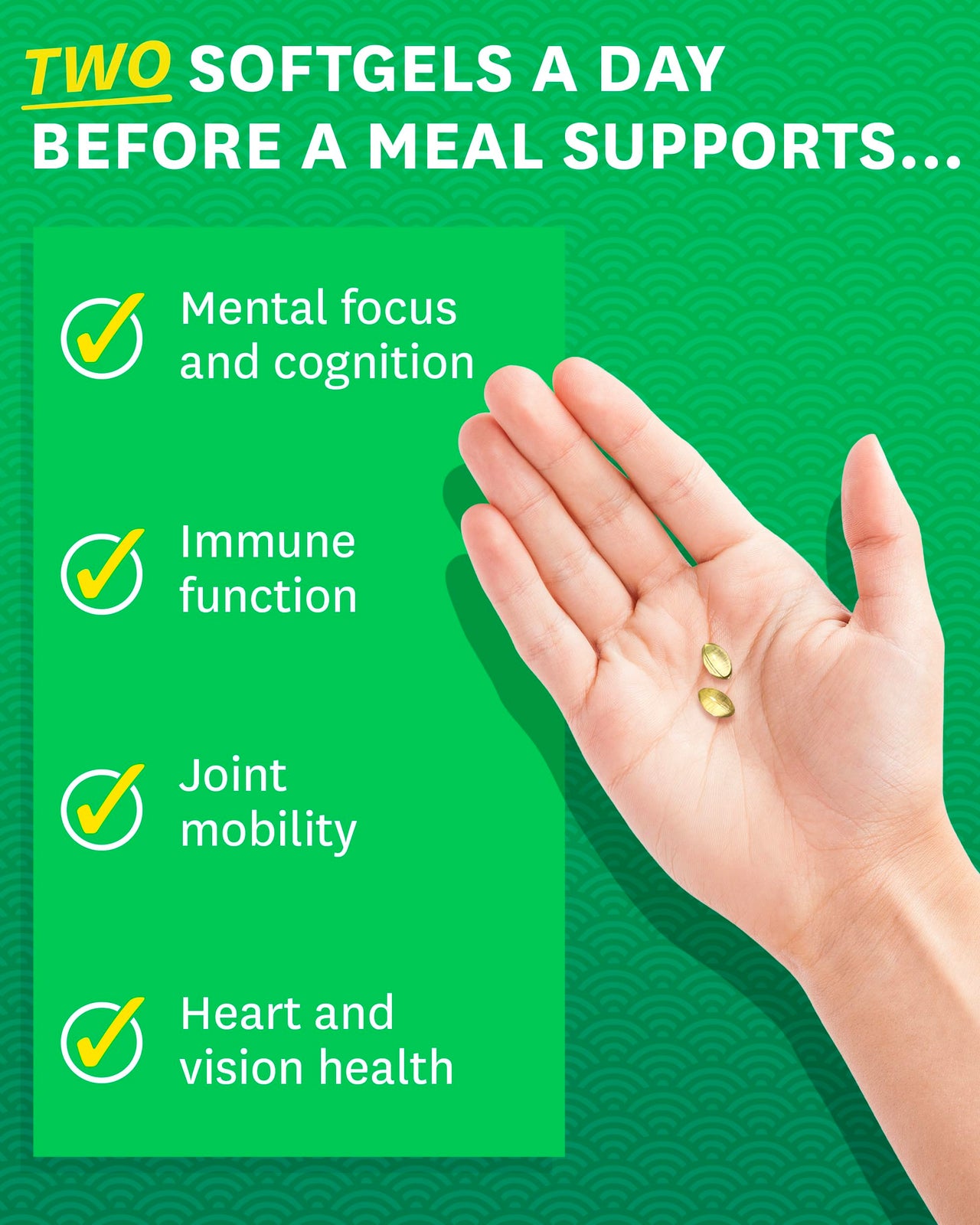 Zenwise Health Vegan Omega 3 Supplement - Fish Oil Alternative Source for EPA & DHA Fatty Acids - for Joint Support & Immune System - Heart & Skin Health Booster (48 Count)