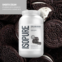 Thumbnail for Isopure Zero Carb 100% Pure Whey Isolate Protein Powder, Gluten Free, With Vitamins, Cookies & Cream, 25g Protein Per Serving, 3 Pounds, 44 Servings (Packaging May Vary)