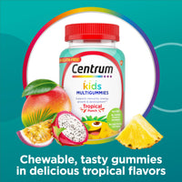Thumbnail for Centrum Kids Multivitamin Gummies, Tropical Punch Flavor Made With Natural Flavors, 150 Count, 150 Day Supply