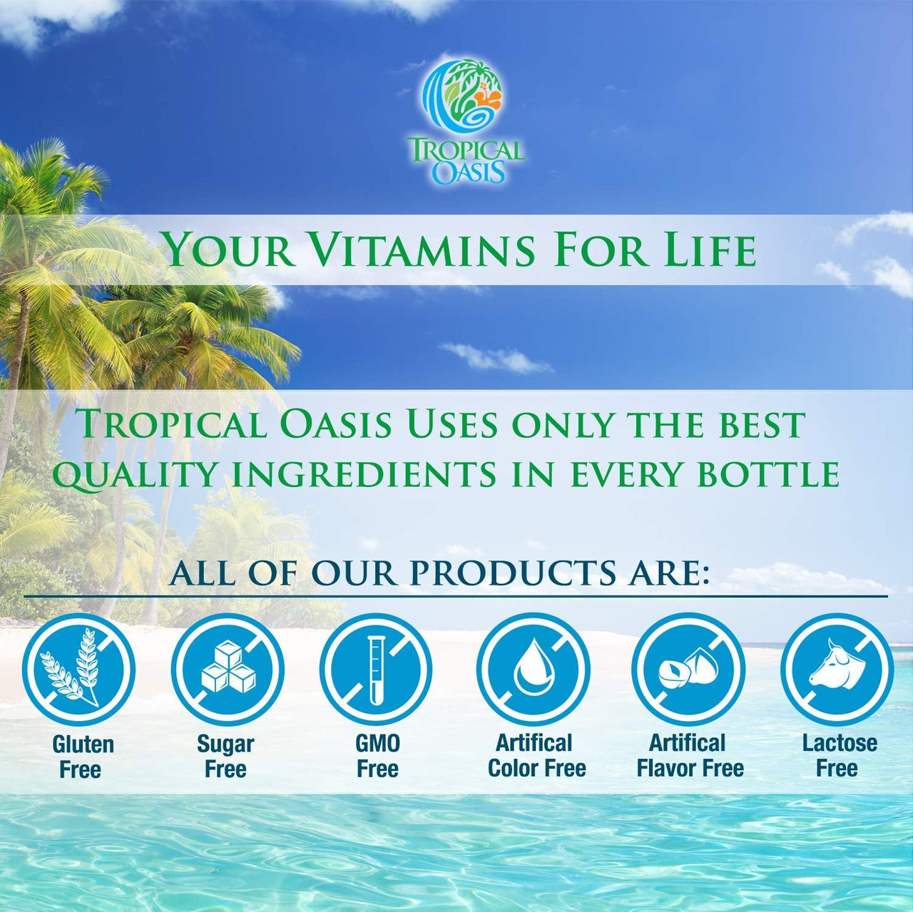 Tropical Oasis–Premium Liquid Glucosamine Chondroitin & MSM- Liquid Joint Support Formula 1500mg Glucosamine, 800mg Chondroitin, & 500mg MSM - 16 Fl Oz