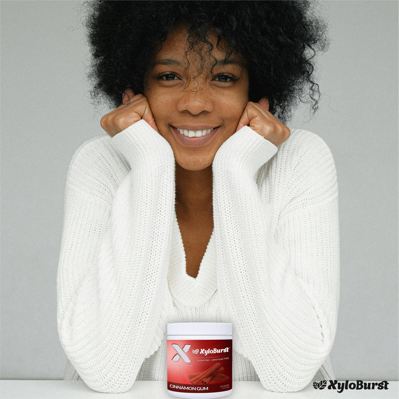 XyloBurst Gum | Xylitol Chewing Gum | Sugar Free, Gluten Free, Keto Friendly | Aspartame Free Gum For Oral Health | Cinnamon | 100-Count Jar