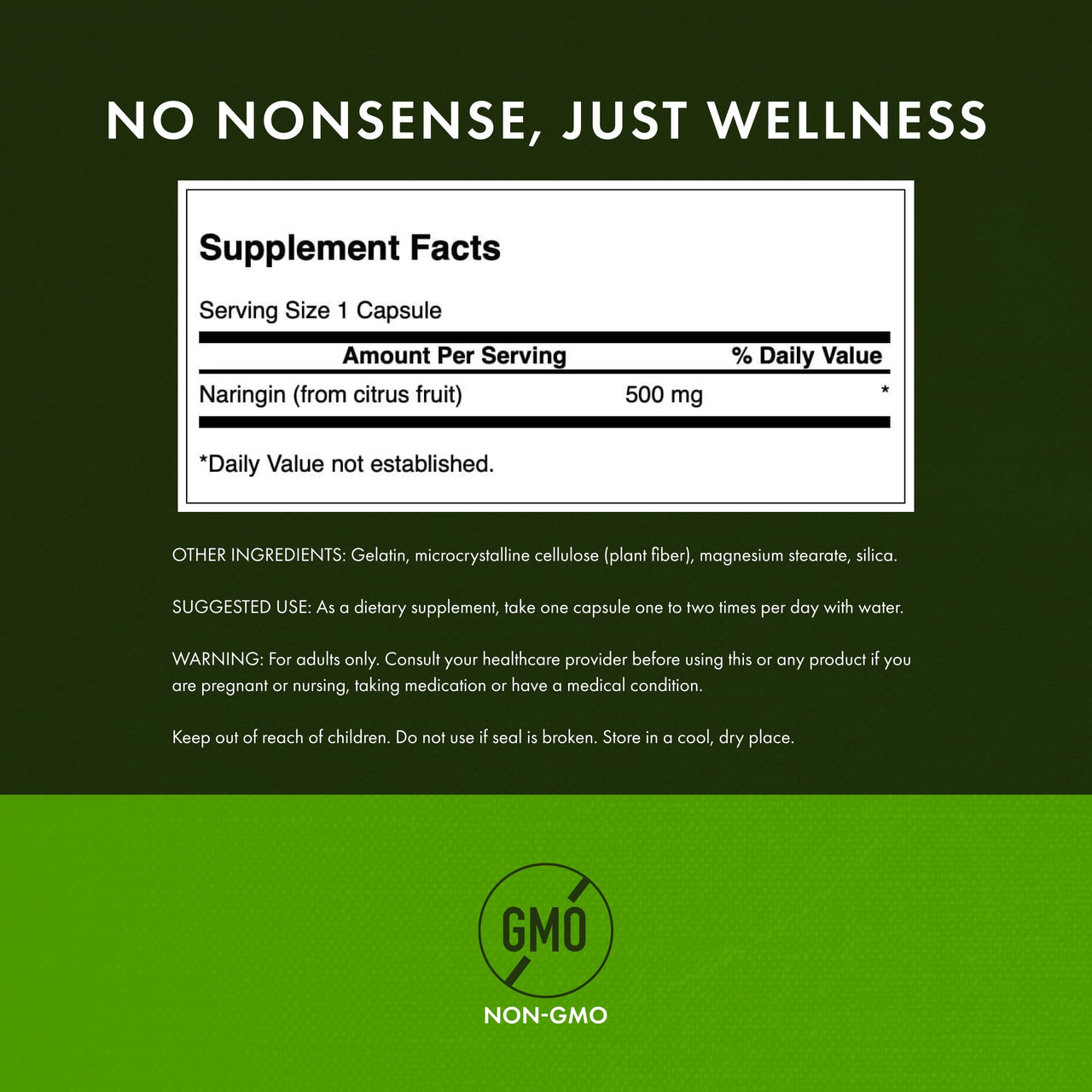 Swanson Naringin 500 Milligrams 60 Capsules