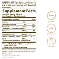 Thumbnail for Solgar Extra Strength Glucosamine Chondroitin MSM w/Ester-C, 180 Tablets - Promotes Healthy Joints, Supports Comfortable Movement & Collagen Formation - Non-GMO, Gluten No, Dairy No - 60 Servings