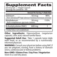 Thumbnail for Doctor's Best Nac Detox Regulators with seleno excell, Non-GMO, Vegetarian, Gluten&Soy Free, 180 Veggie Caps, 180Count