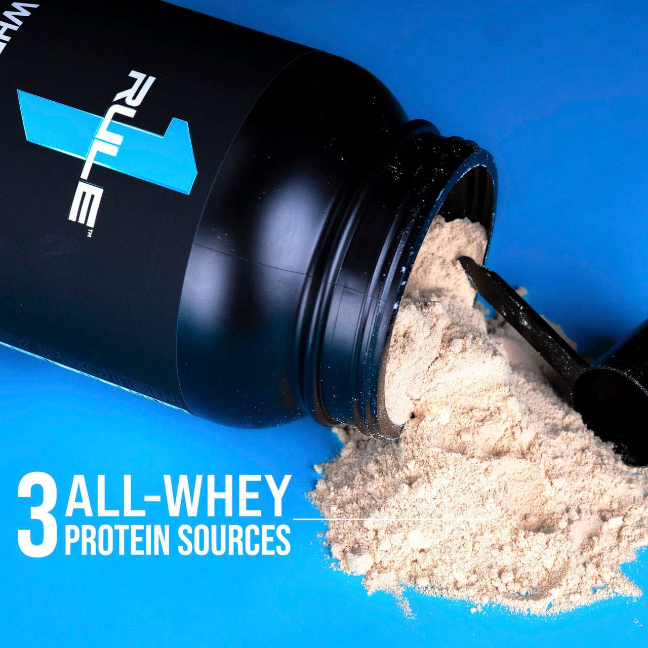 Rule 1 Proteins Whey Protein – 24g Fast-Acting Protein from All-Whey Sources with Naturally Occurring EAAs & BCAAs for Workout Recovery or Anytime Use (2 Pounds, Vanilla Ice Cream)