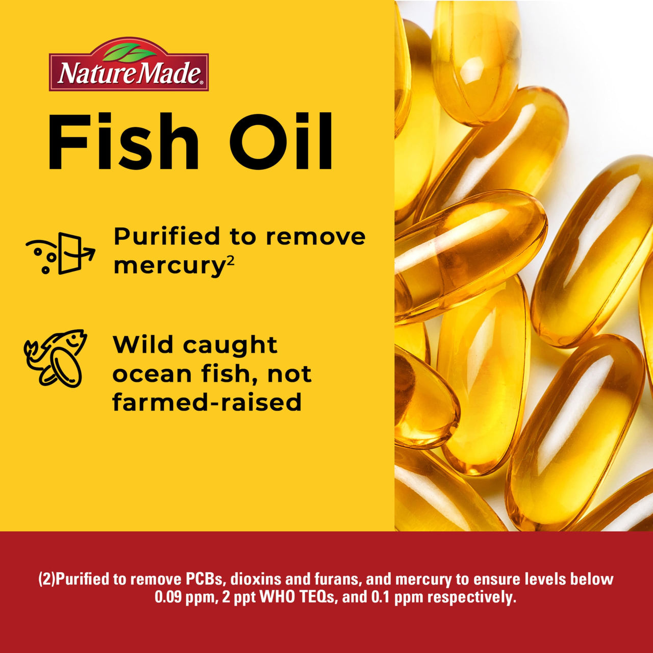 Nature Made Burp Less Ultra Omega 3 Fish Oil Supplements, 1400mg Fish Oil Omega 3 Supplements as Ethyl Esters for Healthy Heart Brain Eyes Support, One Per Day, 90 Softgels