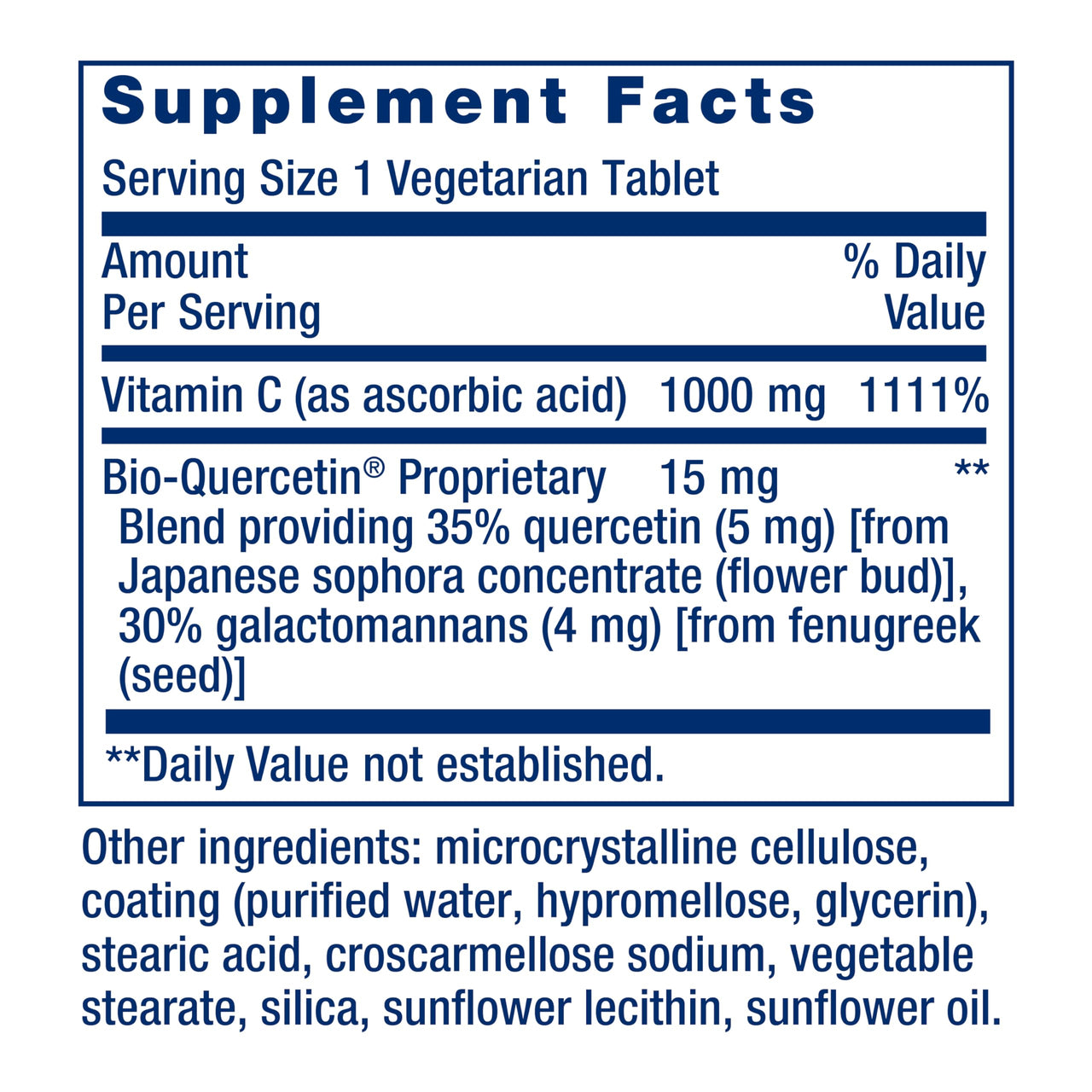 Life Extension Vitamin C and Bio-Quercetin®, Cardiovascular Health Supplement, Immune Support, Highly absorbable, quercetin, Vitamin C, Gluten Free, Non-GMO, Vegetarian, 60 Tablets
