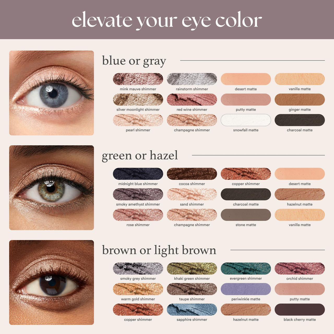 Julep Eyeshadow 101 Cream-to-Powder Waterproof Shadow Stick – Silver Moonlight Shimmer – Long-Lasting, Crease-Proof, Medium Golden-Beige Shimmer Eyeshadow with Built-in Smudger