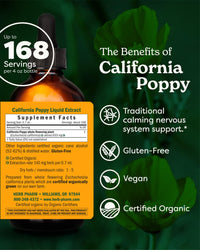 Thumbnail for Herb Pharm Certified Organic California Poppy Liquid Extract for Calming Nervous System Support - 4 Ounce