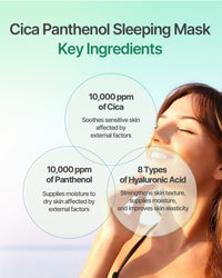 Thumbnail for SNP CICA Panthenol Moisturizing Cream | Overnight Face Cream | Soothing, Moisturizing, and Hydrating Facial Mask with Hyaluronic Acid | Korean Skin Care Overnight Moisturizer | 2.70 Fl Oz