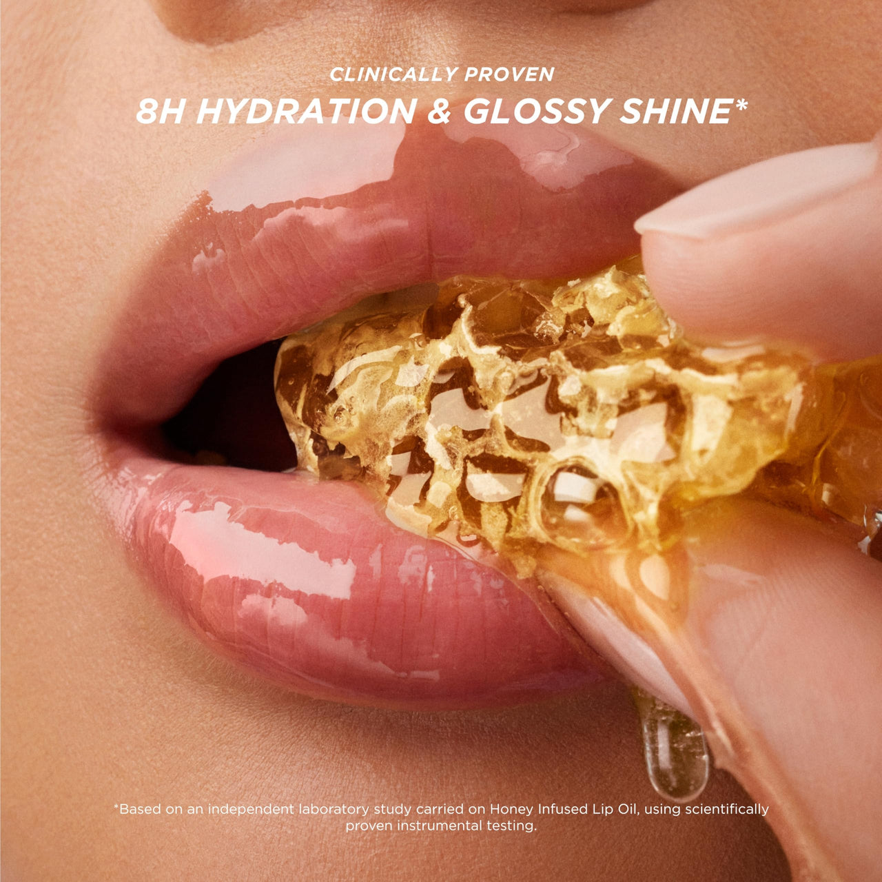 Gisou Honey Infused Hydrating Lip Oil, Nourishing Lip Moisturizer for Dry Lips (Fresh Honey)