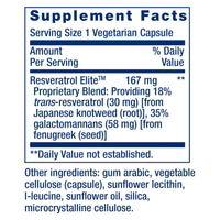 Thumbnail for Life Extension Resveratrol Elite, Trans-resveratrol, Healthy Aging, Cardiovascular Health, Brain Health, oxidative Stress, Gluten-Free, Non-GMO, Vegetarian, 30 Capsules