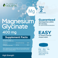 Thumbnail for Magnesium Glycinate 400mg | 4+ Month Supply | Sleep, Relaxation & Muscle Support | High Absorption Chelated Magnesium Supplement for Women & Men | Gentle on Digestion | Vegan | 270 Tablets