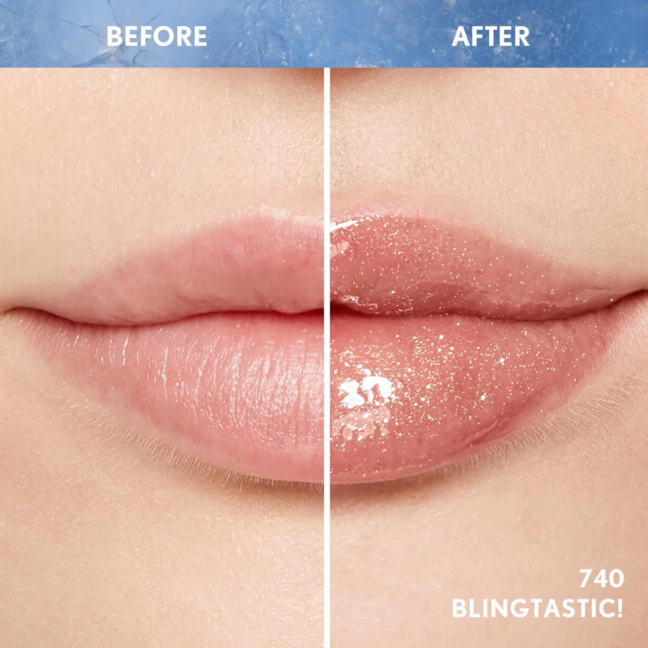 Covergirl Clean Fresh Yummy Plumper Lip Gloss, 740 Blingtastic, Shiny, Vegan Formula, Easy to Apply, Minty Flavor, 0.33oz