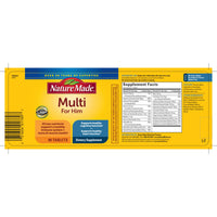 Thumbnail for Nature Made Multivitamin for Him, Mens Multivitamins with No Iron, Daily Nutritional Support, Nature Made Multi Mens Vitamins & Minerals, 90 Tablets, 90 Day Supply