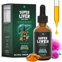Thumbnail for SuperBonsai Super Liver Support with Milk Thistle - All Natural Liver Cleanse Detox & Repair Aid - Doctor-Formulated Liver Supplement - Liquid Herbal Supplements for Liver Health - 1 Month Supply