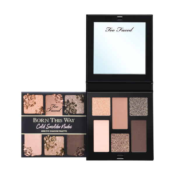 Too Faced Born This Way Natural Nudes Mini Eye Shadow Palette | High Pigment + Shimmer, 0.2 oz. Cold Smolder Nudes