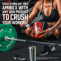 Thumbnail for BSN Amino X Muscle Recovery & Endurance Powder, BCAAs, 10 Grams of Amino Acids, Keto Friendly, Caffeine-Free, Support Endurance, Zero Sugar, Fruit Punch, 70 servings, 35.84 Ounce (Packaging May Vary)