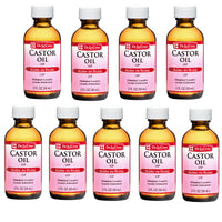 Thumbnail for De La Cruz Castor Oil - 100% Pure Castor Oil for Hair, Skin, Eyelashes, and Eyebrows - USP Grade, 2 FL Oz (9 Bottles)